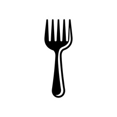 Fork icon on White Background Vector Art Illustration on white background.