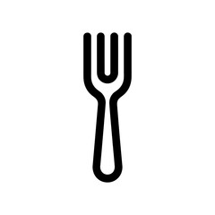 Fork icon on White Background Vector Art Illustration on white background.