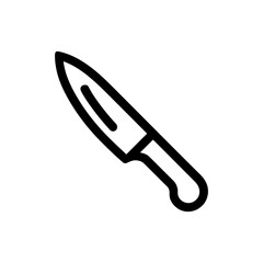 Knife icon on White Background Vector Art Illustration on white background.