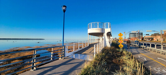 Seaside promenade along the St. Lawrence River in Rimouski, Quebec, Canada © Brad Pict