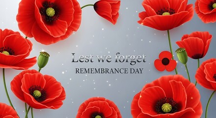 Lest we forget remembrance day poppy art