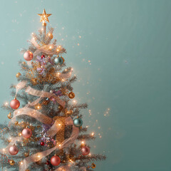 christmas tree made of tinsel