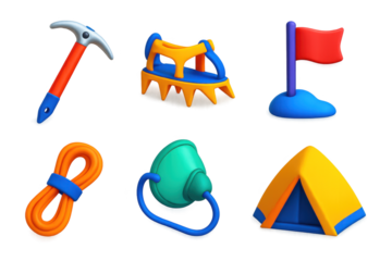 Collection of items that are related to outdoor activities