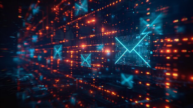 Humanlike digital head with AI representing advanced technology and intelligence in the digital age