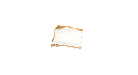 Small Torn Notebook Page with Golden-Brown Burnt Edges — Vintage Scrap

