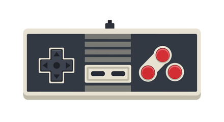 Retro gaming controller with classic design and minimalist aesthetic