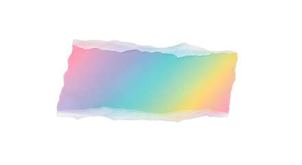 Pastel Rainbow Torn Paper Strip — Soft Gradient Peel

