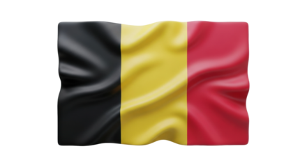 Belgian flag waving pattern with black, yellow, and red stripes