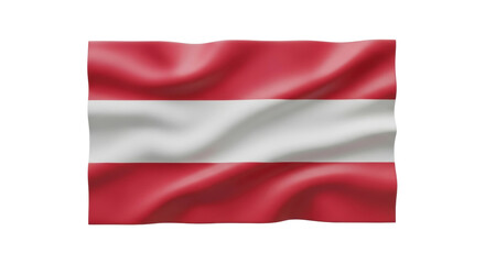 Austrian flag with waving red and white stripes