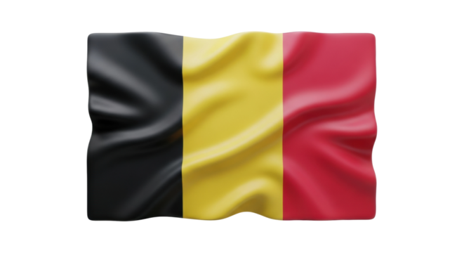 Belgian flag waving pattern with black, yellow, and red stripes