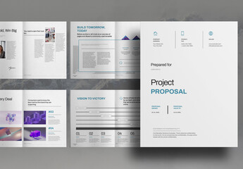 Blue Marketing Studio Project Proposal Brochure Layout