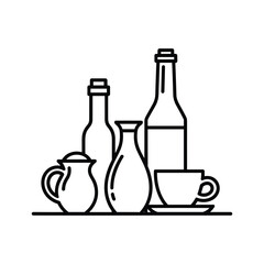 Filmmaking clapperboard line art vector illustration for movie production and cinema industry concept design element symbol icon