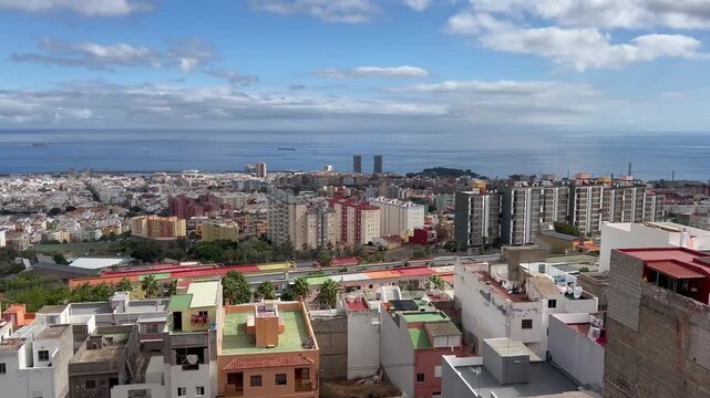 Barrios y ciudad de Santa Cruz de Tenerife, islas Canarias