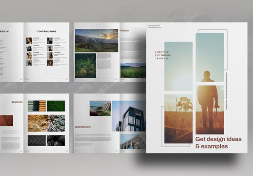Caramel Brown PhotoBook Photographer Portfolio Brochure Layout