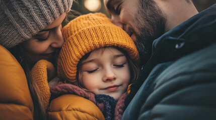 Parents comforting child after fall