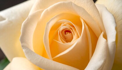 Close-up of a perfectly formed, creamy yellow rose bloom