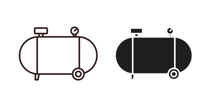 Air compressor icon concept. Glyph vector illustration isolated. Simple solid style.