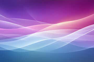 Abstract illustration featuring flowing waves in vibrant shades of purple, pink, and blue, creating a dynamic and ethereal atmosphere with soft gradients and smooth transitions