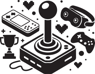 Video Games Icons Set Royalty Free