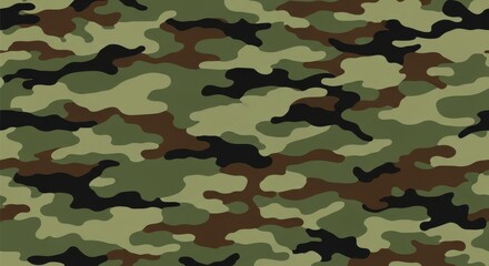 Fototapeta premium Forest environment pattern featuring irregular patches of olive, brown, and dark shapes