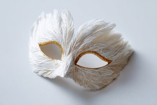 Elegant white masquerade mask