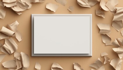 Frame Made From Square Paper And Notepad Designed To Hold A Sheet Of Paper. Ideal For Decoration Or Displaying Important Notes.