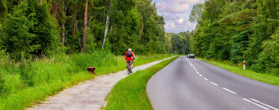 Bike path on the local coastal road