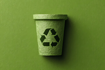 Minimalist Eco-Friendly Recycling Bin Icon Celebrating Sustainable Living and Environmental Responsibility