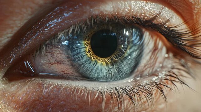 Close up of blue human eye