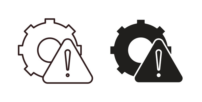 Failure icon concept. Glyph vector illustration isolated. Simple solid style.