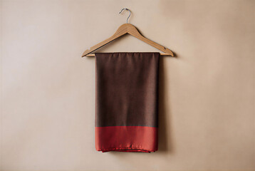 Minimalist Hanging Fabric on Wooden Hanger – Neutral Home Décor Textile
