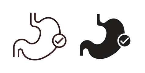 Fototapeta premium Good digestion icon concept. Glyph vector illustration isolated. Simple solid style.