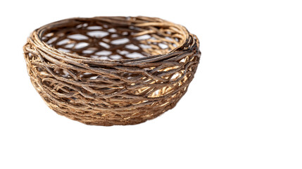 Obraz premium wicker basket isolated on white