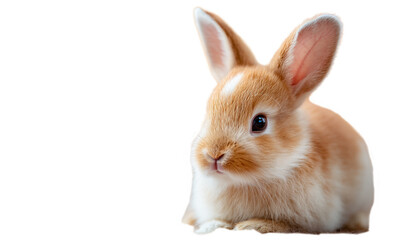 Easter. Rabbit on a white transparent background.