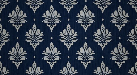 Ornate floral scrollwork repeats seamlessly across a dark textured background