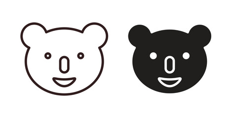 Fototapeta premium Koala head icon concept. Glyph vector illustration isolated. Simple solid style.