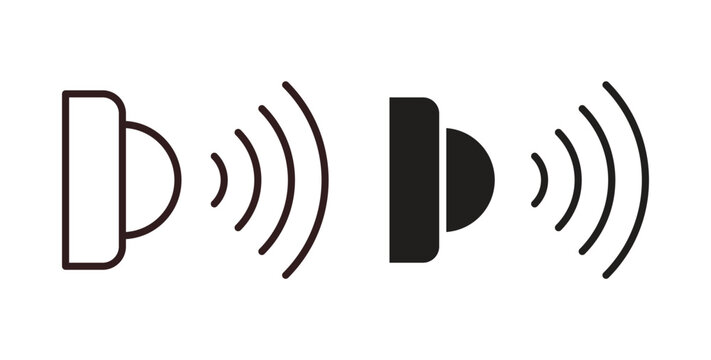 Motion sensor icon concept. Glyph vector illustration isolated. Simple solid style.