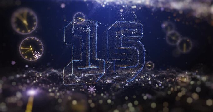 Streaming video countdowns with clocks for church services. Countdown for Events like Christmas, Happy New Year or Birthdays on blue