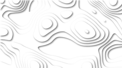 Vector abstract white paper cut banner. Geometric layered curve line white vector background. White waves decorative papercut design.	
