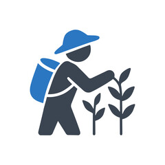 Farmer Spraying Crops icon