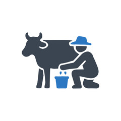 Farmer Milking Cow icon