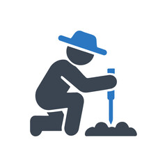 Farmer Testing Soil icon