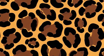 Seamless background pattern featuring stylized big cat markings in warm earthy tones
