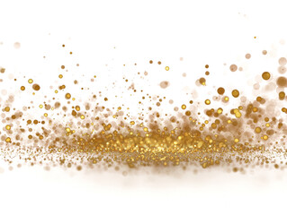 Golden Light Effect Creates Shimmering Background Element with Bokeh Particles Glowing Glitter Dust Shiny Texture Overlay Spot Effect for Holiday Sparkle Celebrations and Decoration