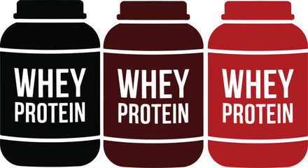 Whey protein supplement nutrition fitness bodybuilding muscle growth health diet jar