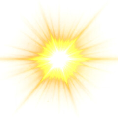 Png art a bright yellow and white explosion with jagged edges against a black background illustration art