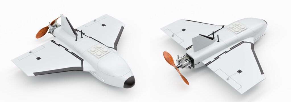 Russian multi-purpose military drone known as Gerbera made of  plywood and polystyrene foam - 3D rendering