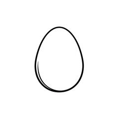 Simple hand drawn egg silhouette