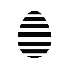 Striped easter egg silhouette