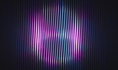 Abstract dark background vertical neon light lines bright pink and cyan glow wave pattern digital wallpaper texture